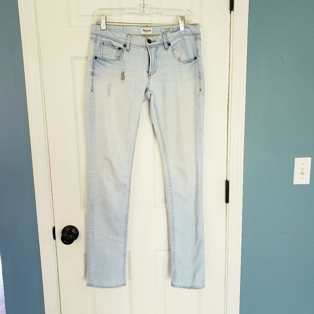 Madewell Skinny Low Worker Light Wash Jeans
